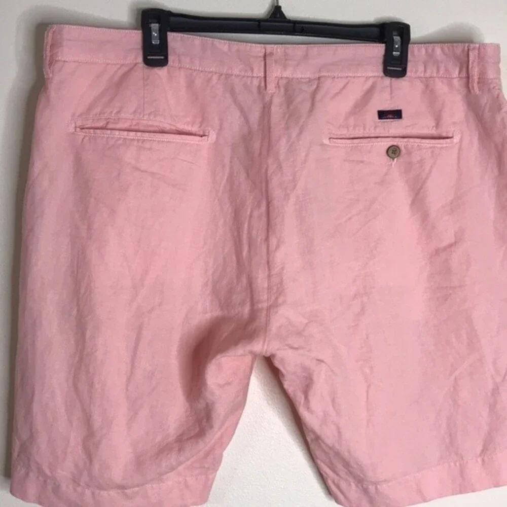 Faherty mens lightweight linen cotton casual chino shorts size 40